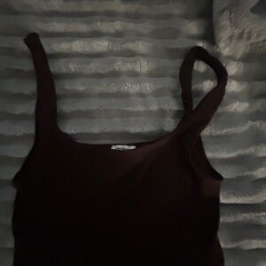 cotton on brown tank top